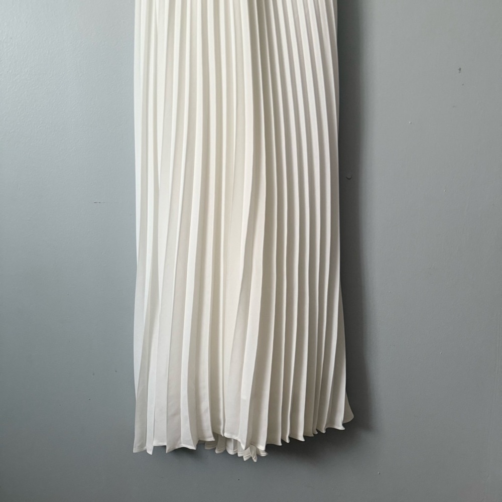 Proenza Schouler White Label Broomstick Pleated Tank Dress In Off White - Picture 5 of 11